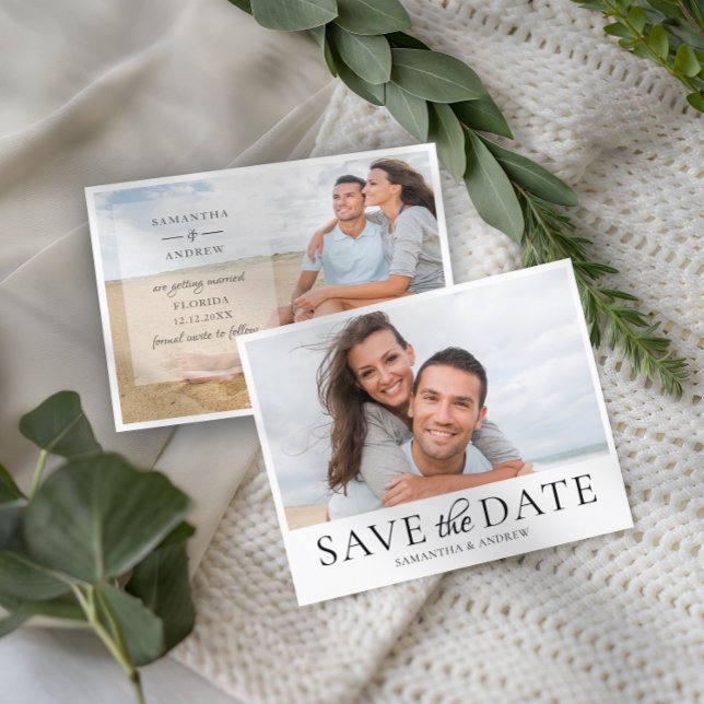 Papier Faire-part Mariage photo simple Budget (Créateur téléchargé)
