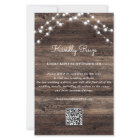 Faire un budget Rustique Code QR RSVP Invitation d