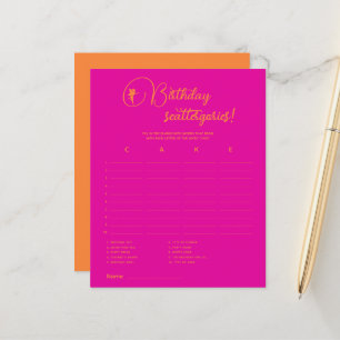 Papier Fairy Birthday scattergories! Jeu de fête d'annive