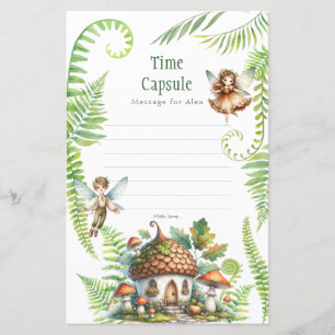 Papier Fairy Forest Genre Neutre Anniversaire Temps Capsu