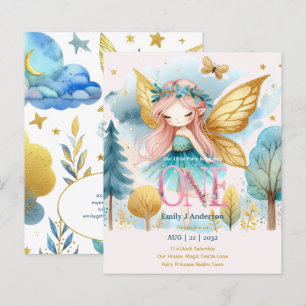 Papier Fairy Princess 1er anniversaire ONE Pink Fairycore