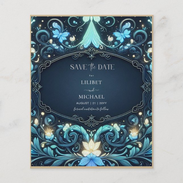 Papier Fairycore Enregistrer la date Fairytale Glow Up Fa (Devant)