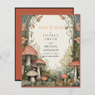 Papier Fairycore Sauvez la date Goblincore Champignons