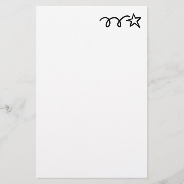 Papier fait sur commande de papeterie d'étoile (Devant)