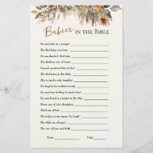 Papier Famille de cerfs Boho Pampas Babies dans le jeu de