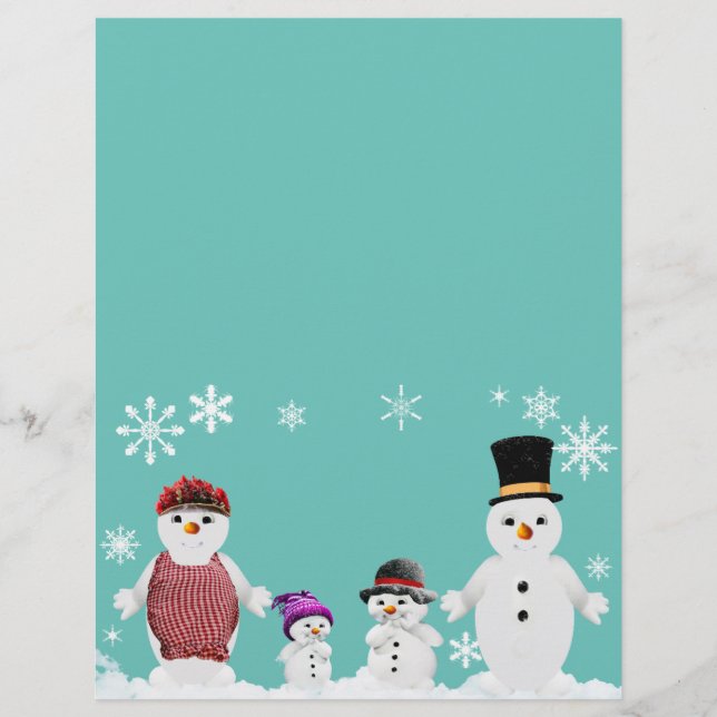 Papier famille snowman (Devant)