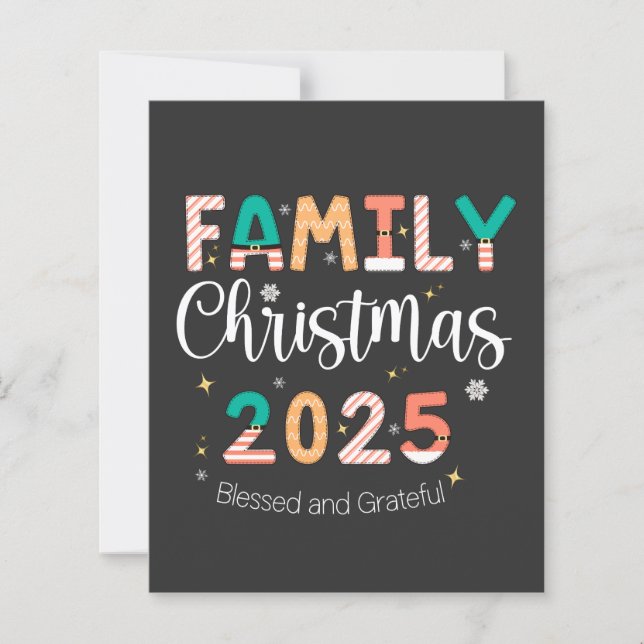 Papier Family Christmas 2025 Blessed and Grateful  (Devant)