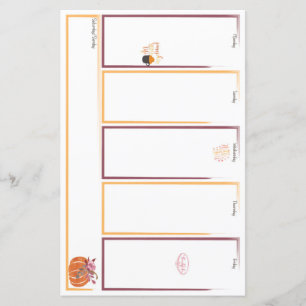 Papier Fantastic Automne Semaine Viewer Planner Insertion