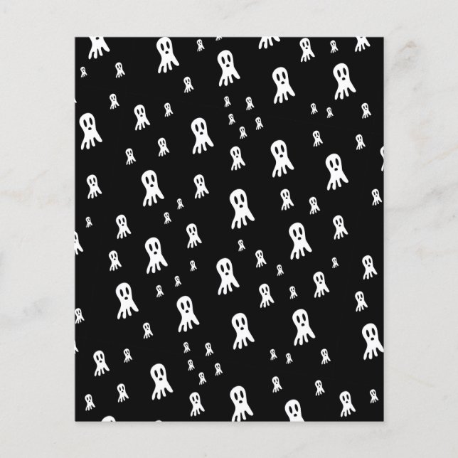 Papier Fantômes d'Halloween foncé (Devant)