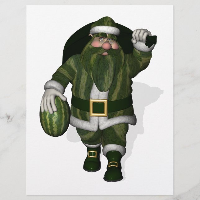 Papier Farmer de pastèque Santa Claus (Devant)