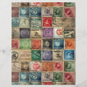 Papier Faux Imaginaire Postage Collage 7