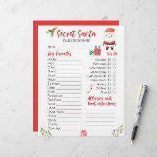 Papier Festif Noël Secret Père Noël Holiday