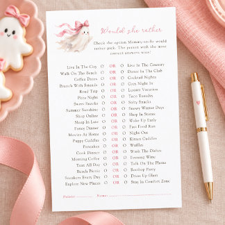 Papier Fête bébé Halloween avec un ruban rose: Préférerai