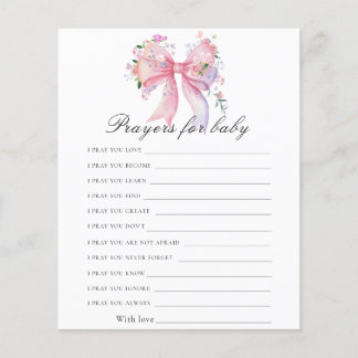 Papier Fête de bébé arc floral Prières pour bébé