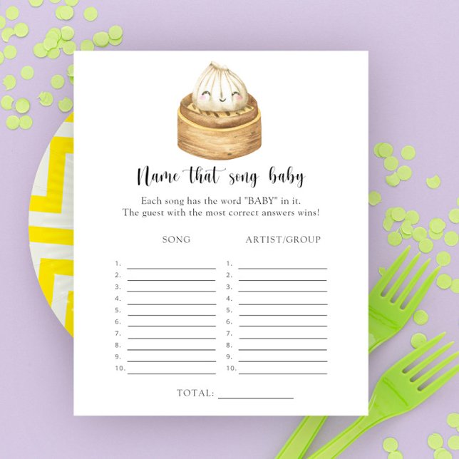 Papier Fête de bébé Dumpling Nom de ce bébé Chanson (Créateur téléchargé)