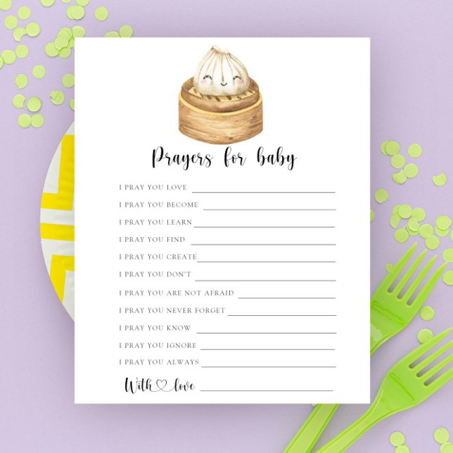 Papier Fête de bébé Dumpling Prières pour bébé (Créateur téléchargé)