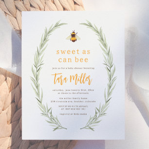 Papier Fête de bébé neutre et économique Sweet As Can Bee