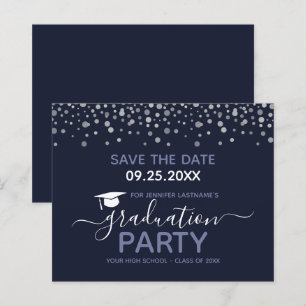 Papier Fête de fin d'études Enregistrer la date Invitatio