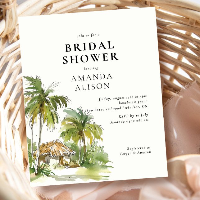 Papier Fête de Mariage Destination Tropicale (Créateur téléchargé)