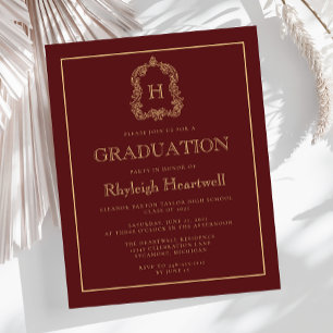 Papier Fête de remise de diplômes Budget Bourgogne Gold C