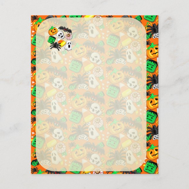 Papier Fête des Candies Éffrayantes d'Halloween (Devant)