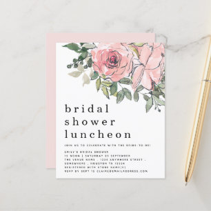 Papier Fête des mariées Budget Blush Florals Invitation d