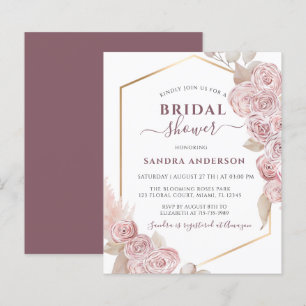 Papier Fête des mariées budgétaire Blush rose Floral et o