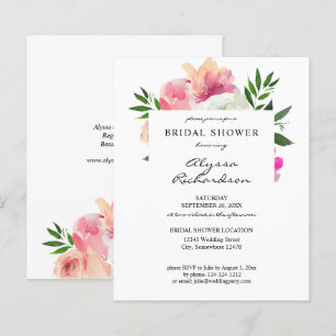 Papier Fête des mariées budgétaire florale rose et blanc 