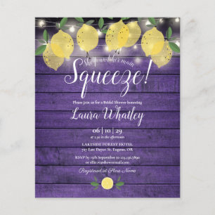 Papier Fête des mariées budgétaire Purple Squeeze Lemon I