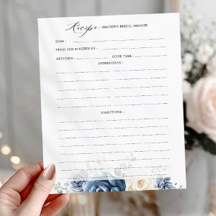 Papier Fête des mariées Champagne Dusty Blue Navy Recette