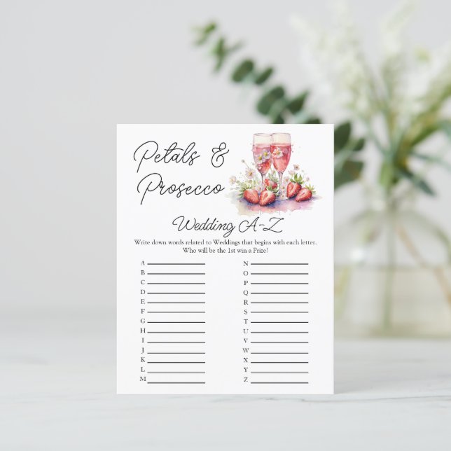 Papier Fête des mariées Champagne fraise Mariage Jeu (Debout devant)