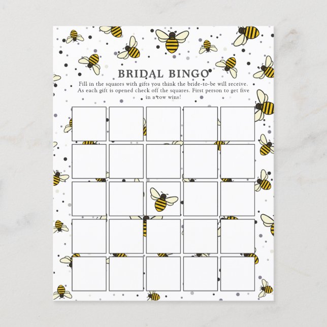 Papier Fête des mariées d'abeille moderne élégant jeu de  (Devant)