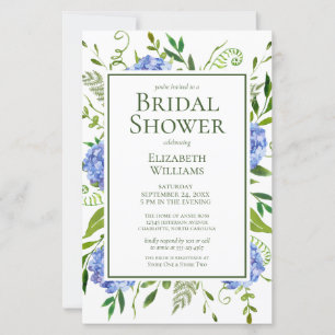 Papier Fête des mariées d'aquarelle Budget Blue Hydrangea