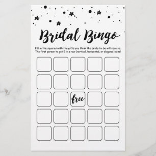 Papier Fête des mariées de bingo nuptiale et jeu de fête 