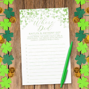Papier Fête des mariées de la Saint Patrick Où sont-ils a
