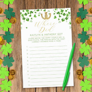 Papier Fête des mariées de la Saint Patrick Où sont-ils a
