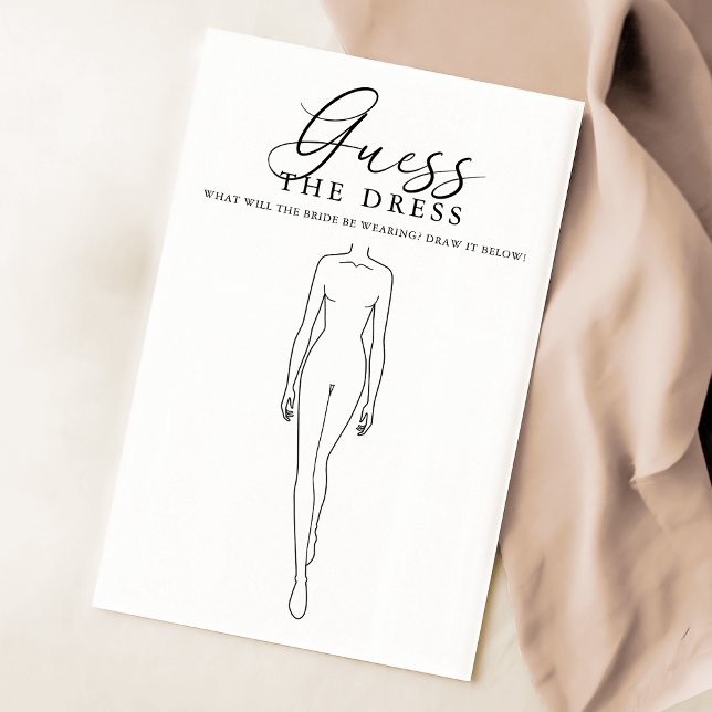 Papier Fête des mariées De Script Élégante Devine Le Jeu  (Créateur téléchargé)