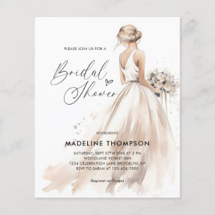Papier FÊTE DES MARIÉES Élégante Mariage de mariée BUDGET