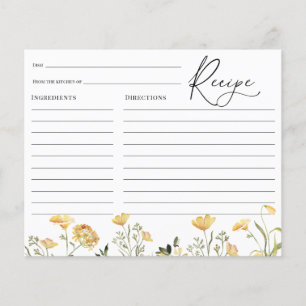 Papier Fête des mariées Fleur sauvage jaune délicate