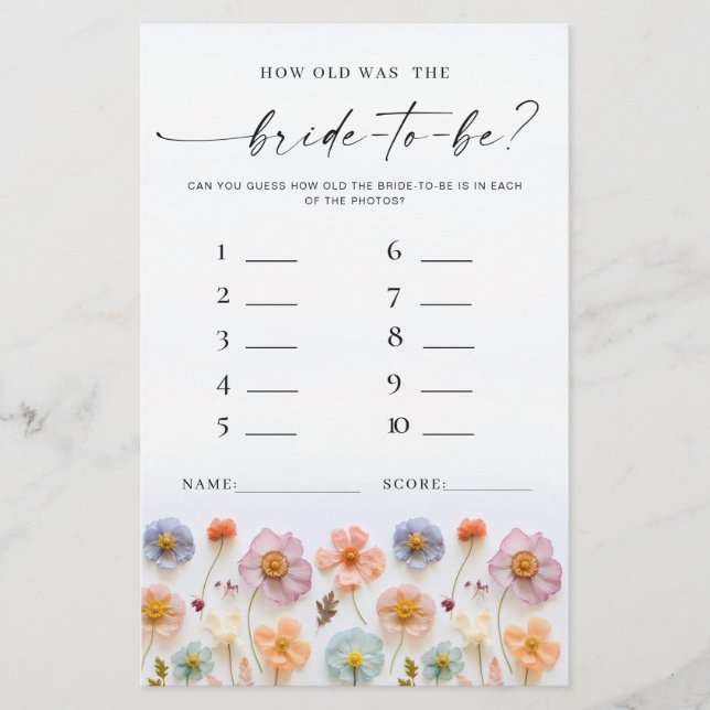 Papier Fête des mariées Fleur sauvage Pastel Pink Boho (Devant)