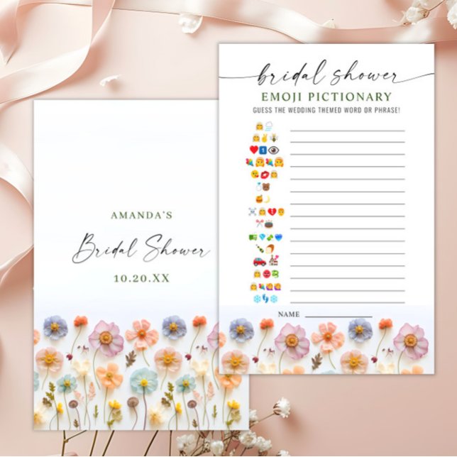 Papier Fête des mariées Fleur sauvage Pastel Pink Boho (Créateur téléchargé)