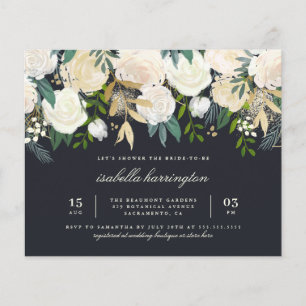 Papier Fête des mariées florale Budget Chic Gold