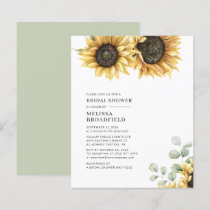 Papier Fête des mariées florale de tournesol Eucalyptus