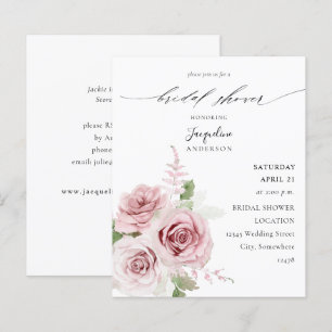 Papier Fête des mariées florale rose pâle