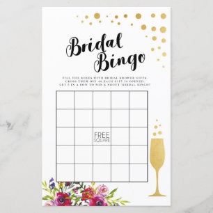 Papier Fête des mariées Games Bingo Jeu Mariage Champagne
