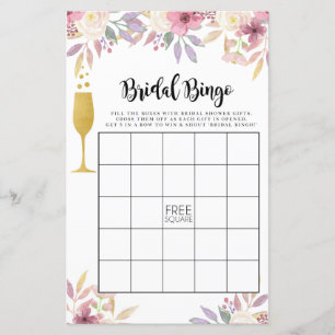 Papier Fête des mariées Games Bingo Jeu Mariage Champagne