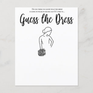 Papier Fête des mariées Guess of the Dress Game
