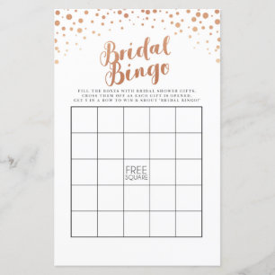 Papier Fête des mariées Jeux Bingo Jeu Mariage Rose Gold