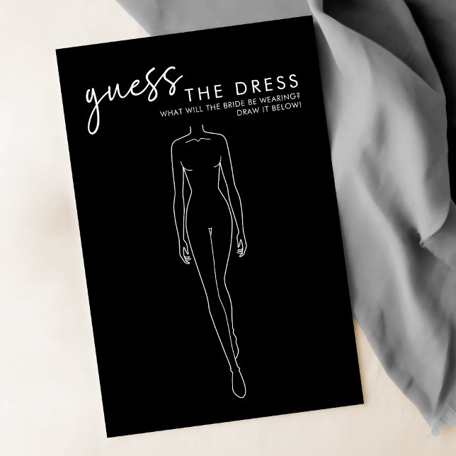 Papier Fête des mariées Minimale Noire Devine Le Jeu De R (Créateur téléchargé)
