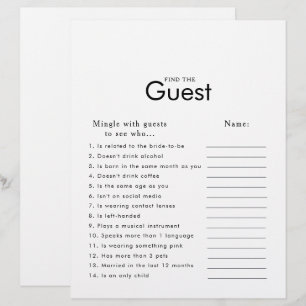 Papier Fête des mariées minimaliste Trouvez le jeu d'invi